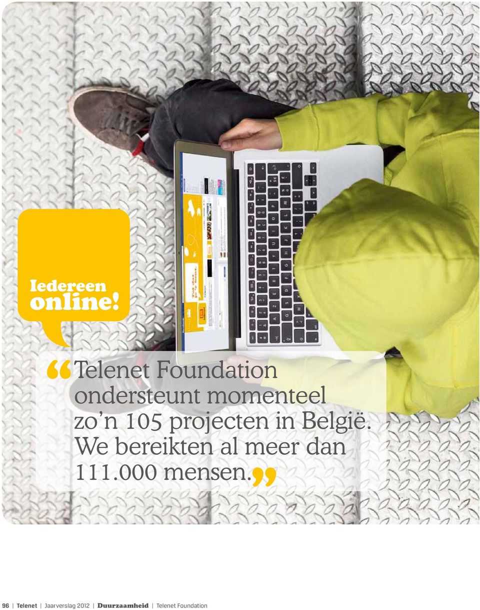 105 projecten in België.