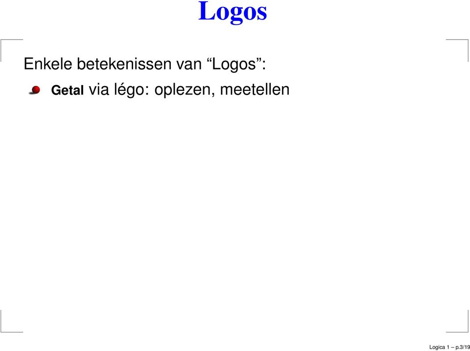 Logos : Getal via