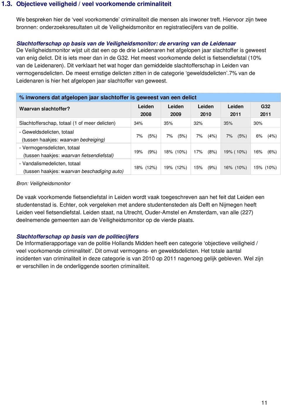 Slachtofferschap op basis van de Veiligheidsmonitor: de ervaring van de aar De Veiligheidsmonitor wijst uit dat een op de drie aren het afgelopen jaar slachtoffer is geweest van enig delict.