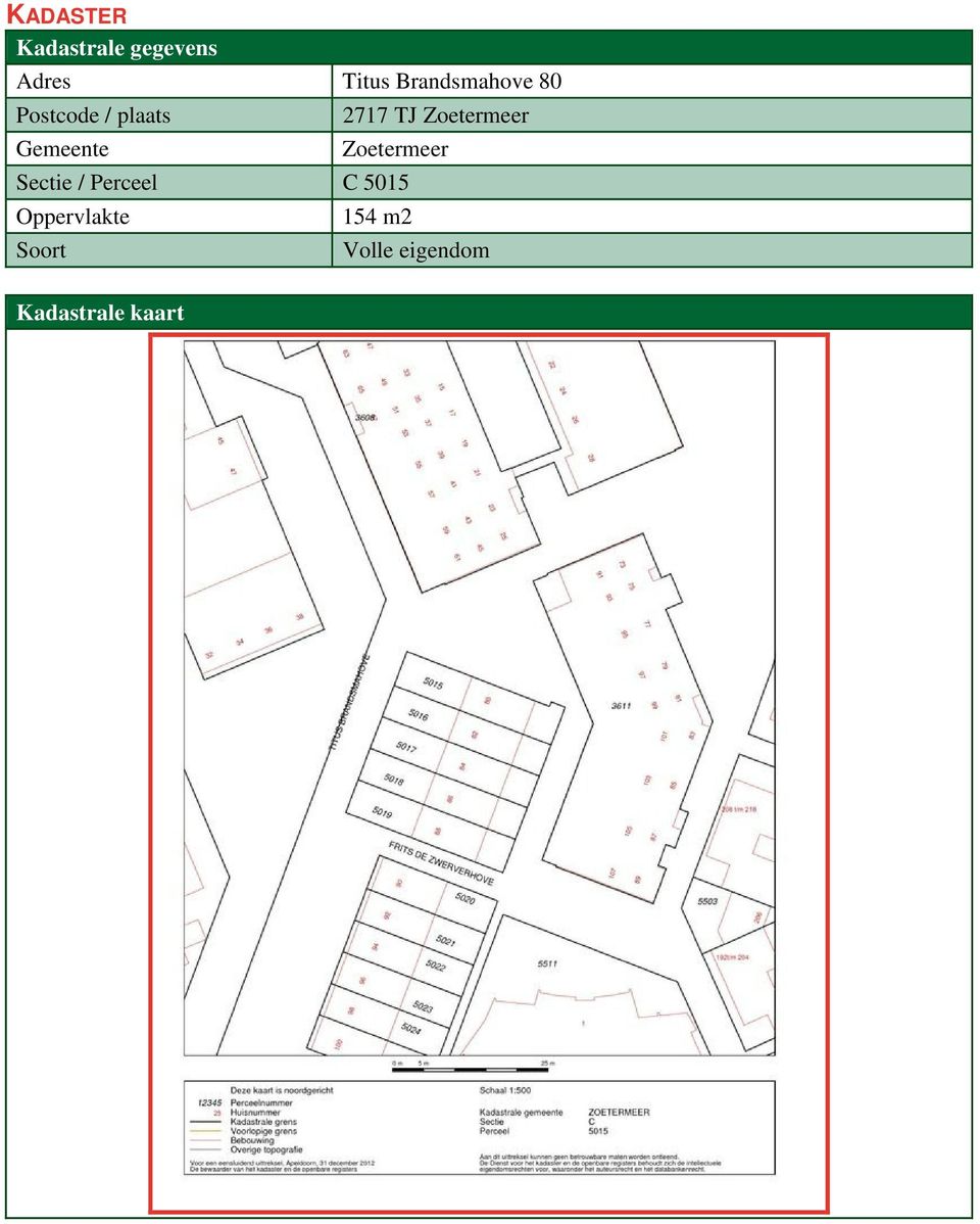 TJ Zoetermeer Zoetermeer Sectie / Perceel C 5015