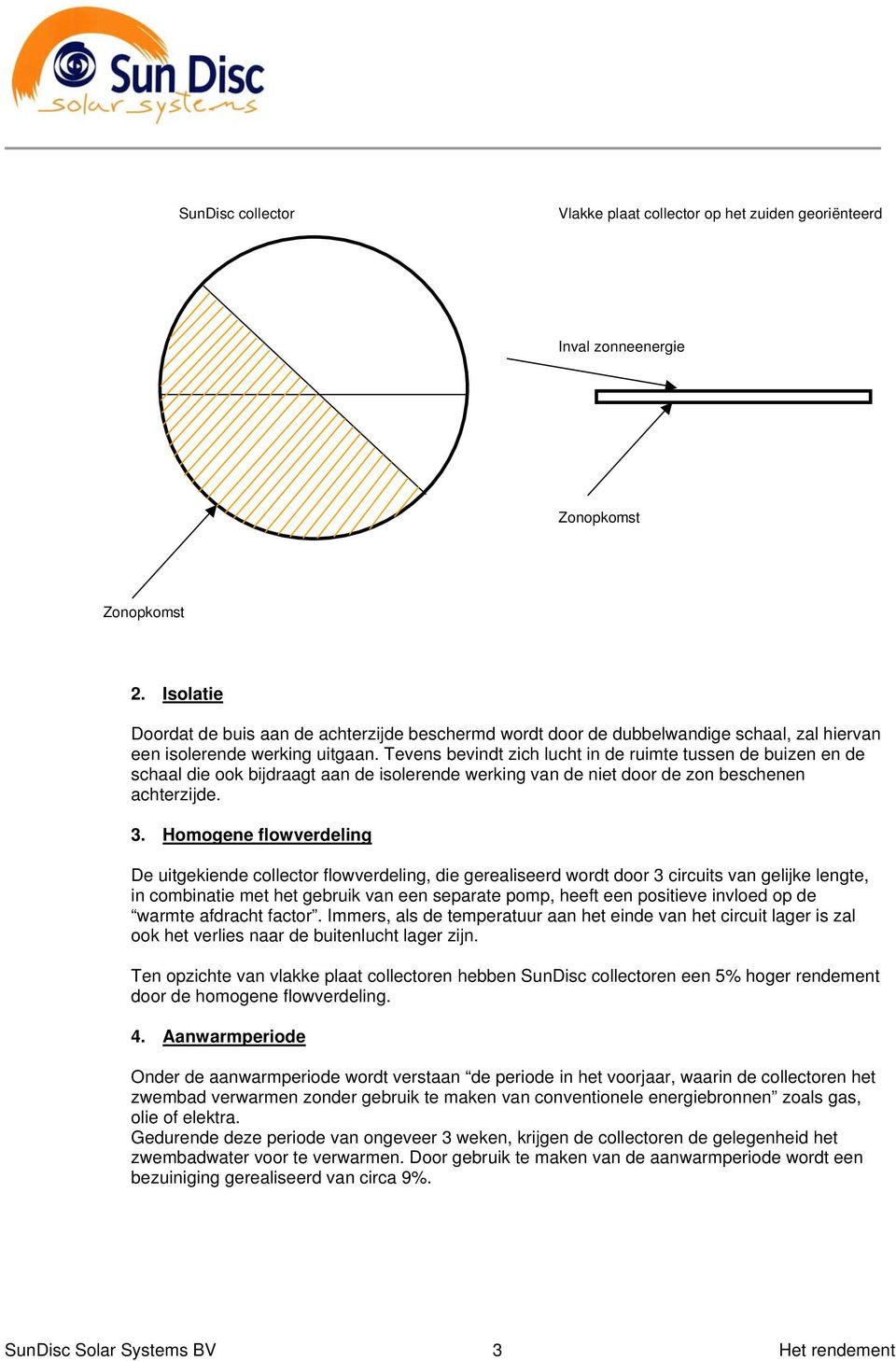 Tevens bevindt zich lucht in de ruimte tussen de buizen en de schaal die ook bijdraagt aan de isolerende werking van de niet door de zon beschenen achterzijde. 3.