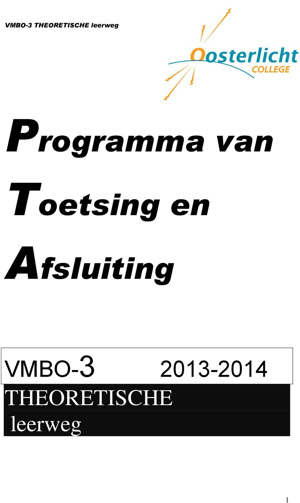 VMBO-3 2013-2014