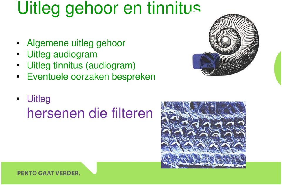 tinnitus (audiogram) Eventuele