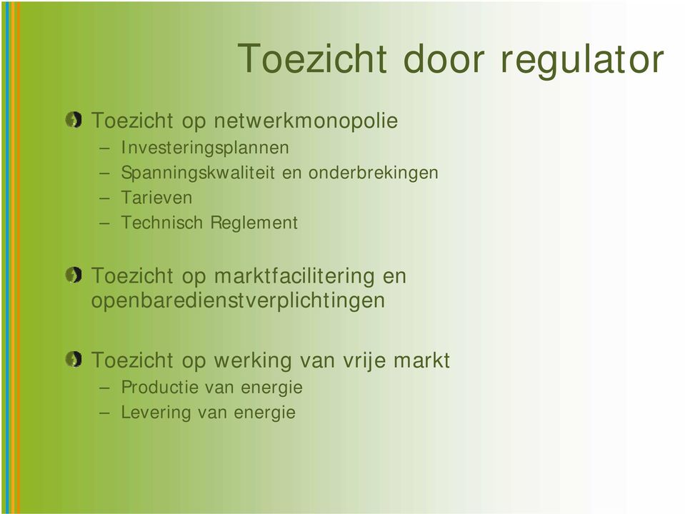 Technisch Reglement Toezicht op marktfacilitering en