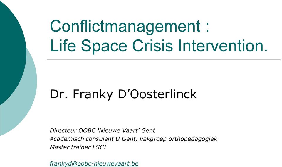 Conflictmanagement : Life Space Crisis Intervention. - PDF Free Download