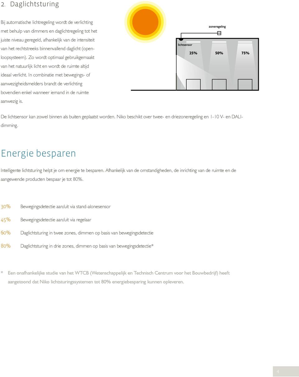 In combinatie met bewegings- of aanwezigheidsmelders brandt de verlichting bovendien enkel wanneer iemand in de ruimte aanwezig is.