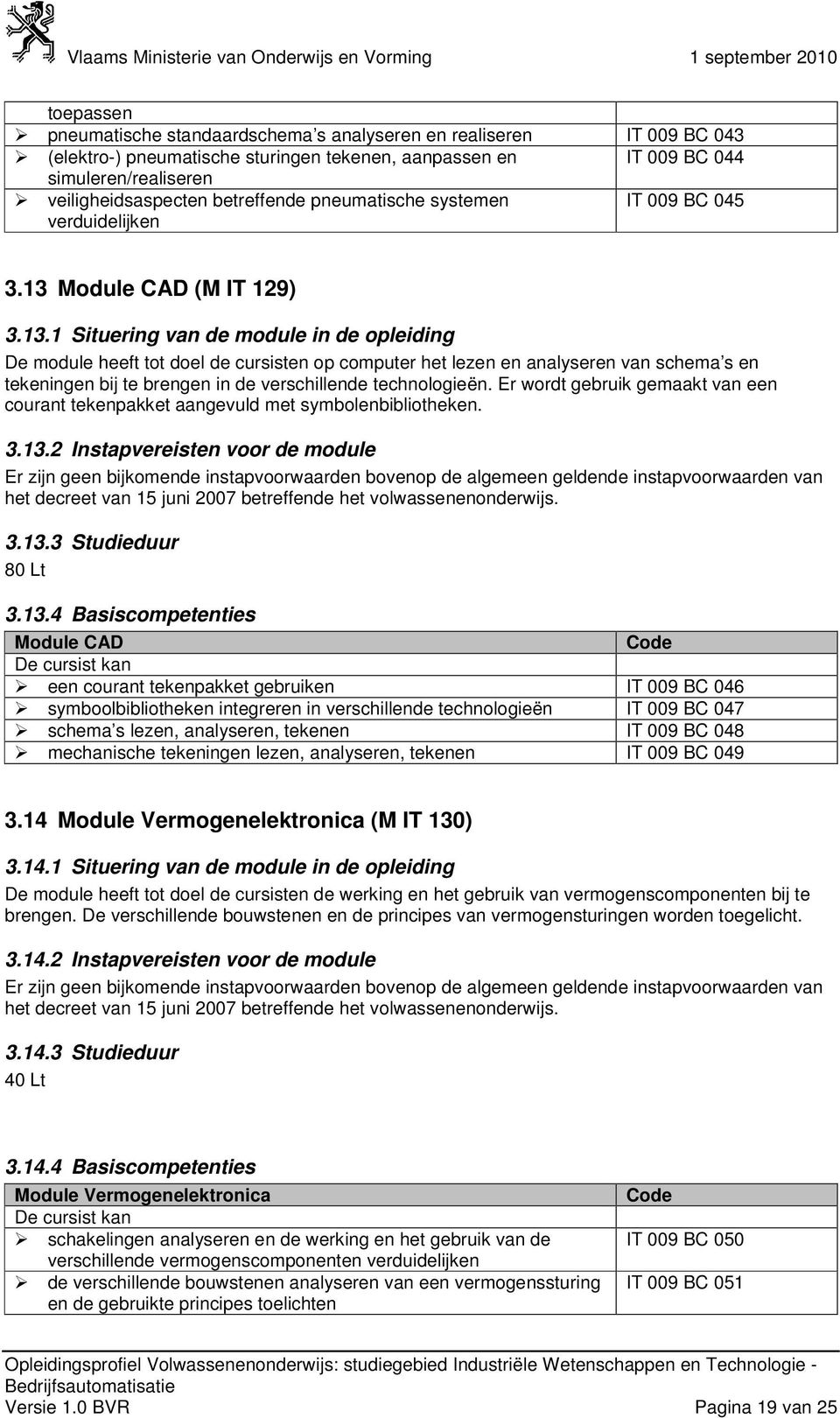 Module CAD (M IT 129) 3.13.