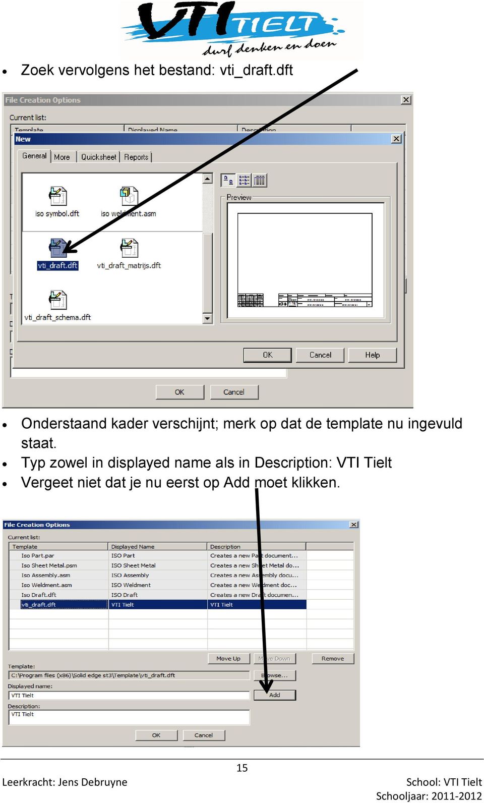 template nu ingevuld staat.