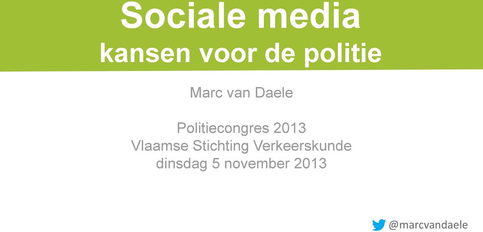 Politiecongres 2013 Vlaamse