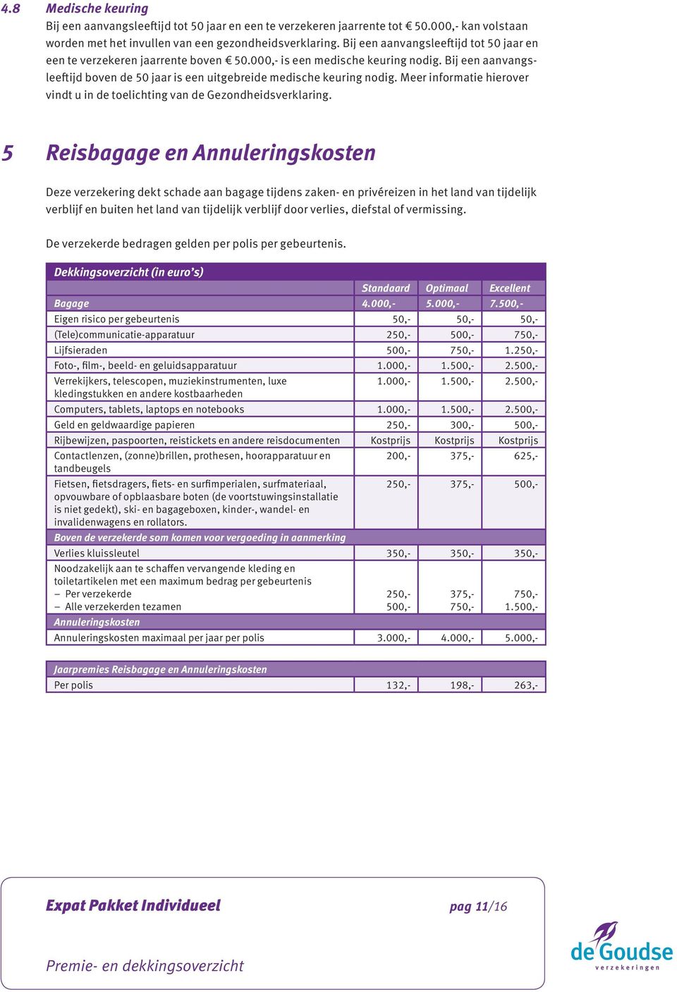 Meer informatie hierover vindt u in de toelichting van de Gezondheidsverklaring.