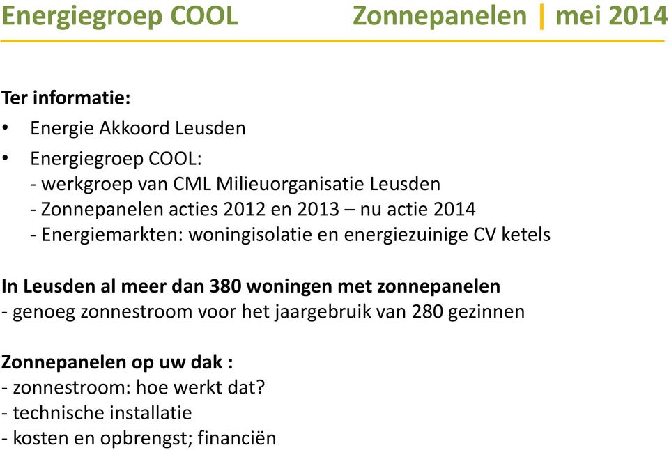 In Leusden al meer dan 380 woningen met zonnepanelen - genoeg zonnestroom voor het jaargebruik van 280