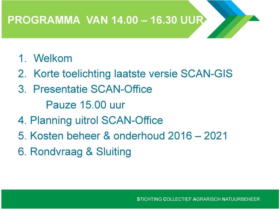 Presentatie SCAN-Office Pauze 15.00 uur 4.
