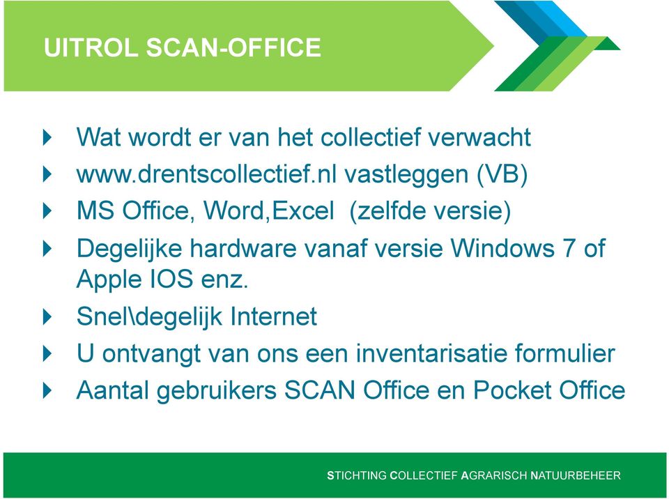 nl vastleggen (VB) MS Office, Word,Excel (zelfde versie) Degelijke hardware