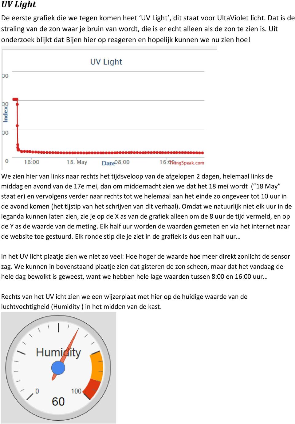 We zien hier van links naar rechts het tijdsveloop van de afgelopen 2 dagen, helemaal links de middag en avond van de 17e mei, dan om middernacht zien we dat het 18 mei wordt ( 18 May staat er) en