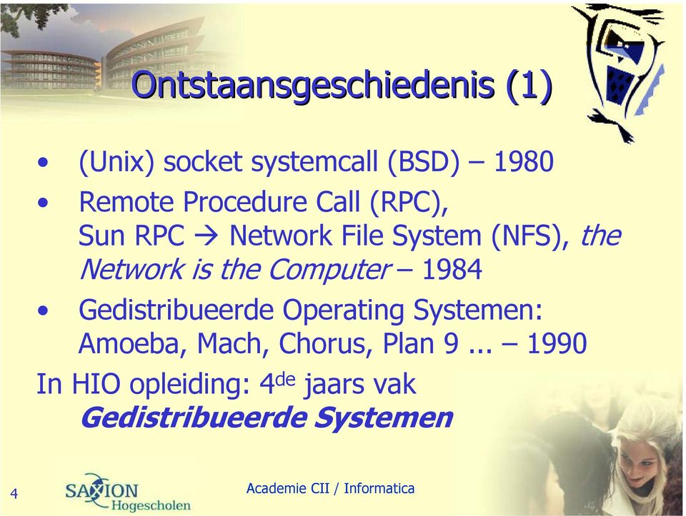 the Computer 1984 Gedistribueerde Operating Systemen: Amoeba, Mach,