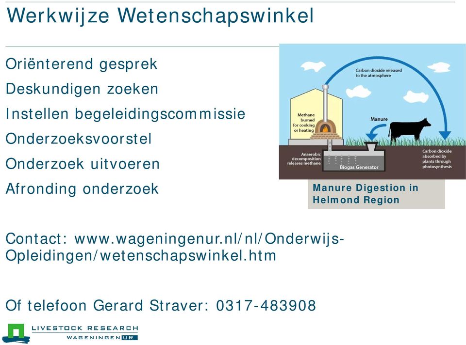 onderzoek Manure Digestion in Helmond Region Contact: www.wageningenur.