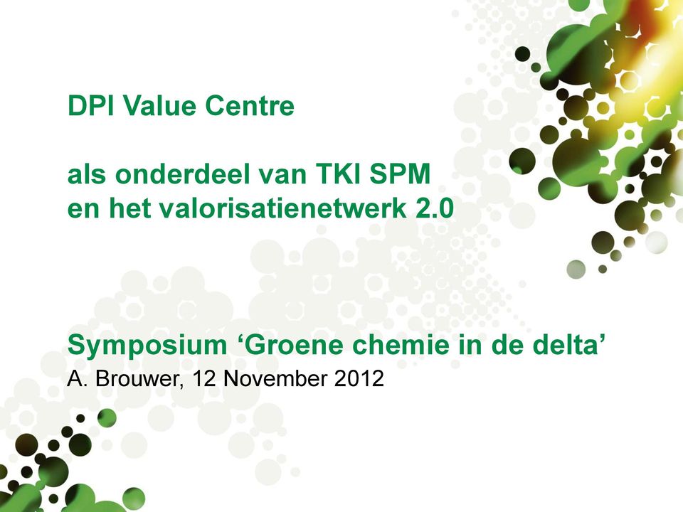 2.0 Symposium Groene chemie in de