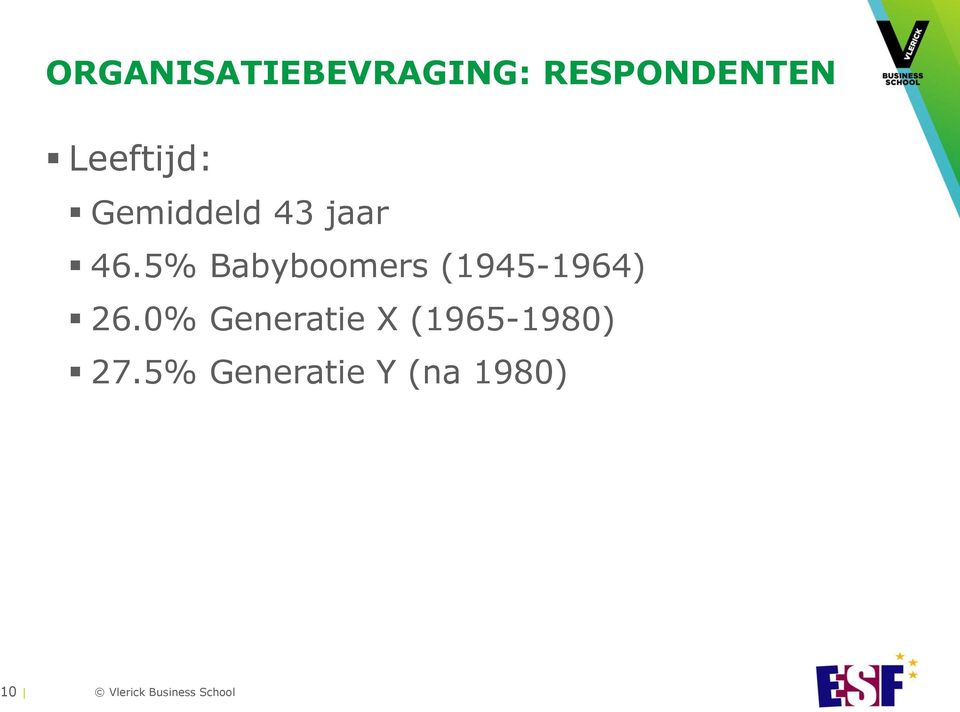 5% Babyboomers (1945-1964) 26.