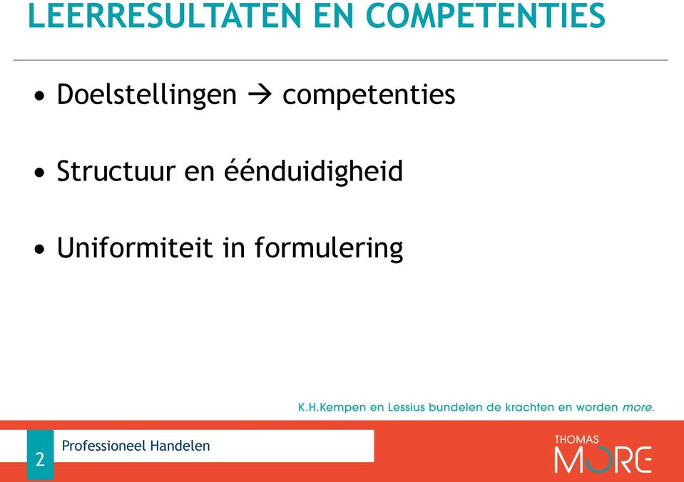 competenties Structuur en