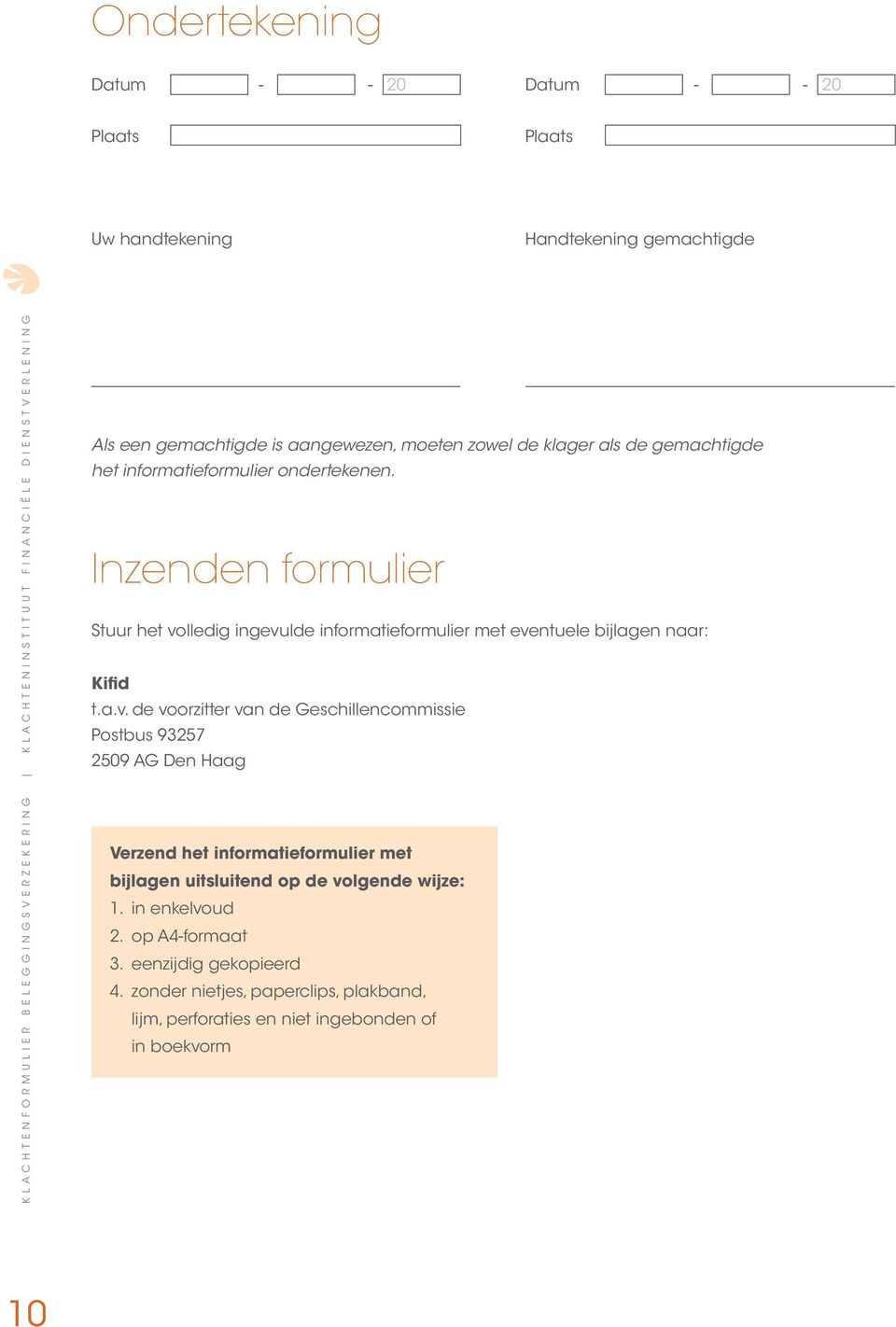 Inzenden formulier Stuur het vo