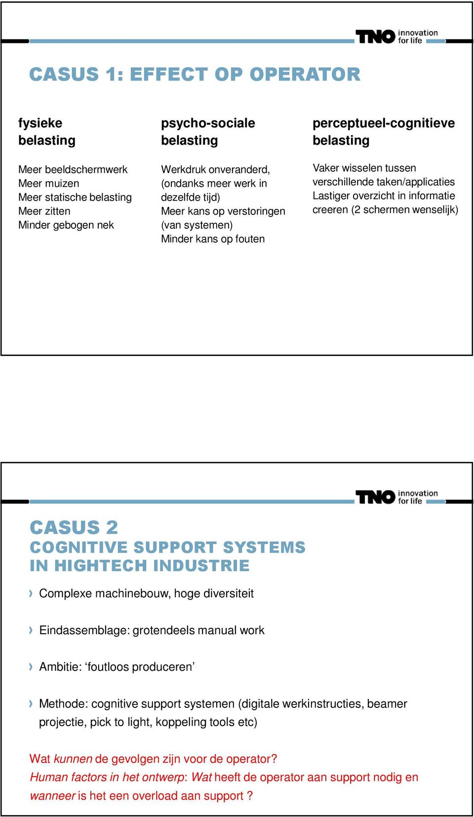 2 COGNITIVE SUPPORT SYSTEMS IN HIGHTECH INDUSTRIE Complexe machinebouw, hoge diversiteit Eindassemblage: grotendeels manual work Ambitie: foutloos produceren Methode: cognitive support systemen