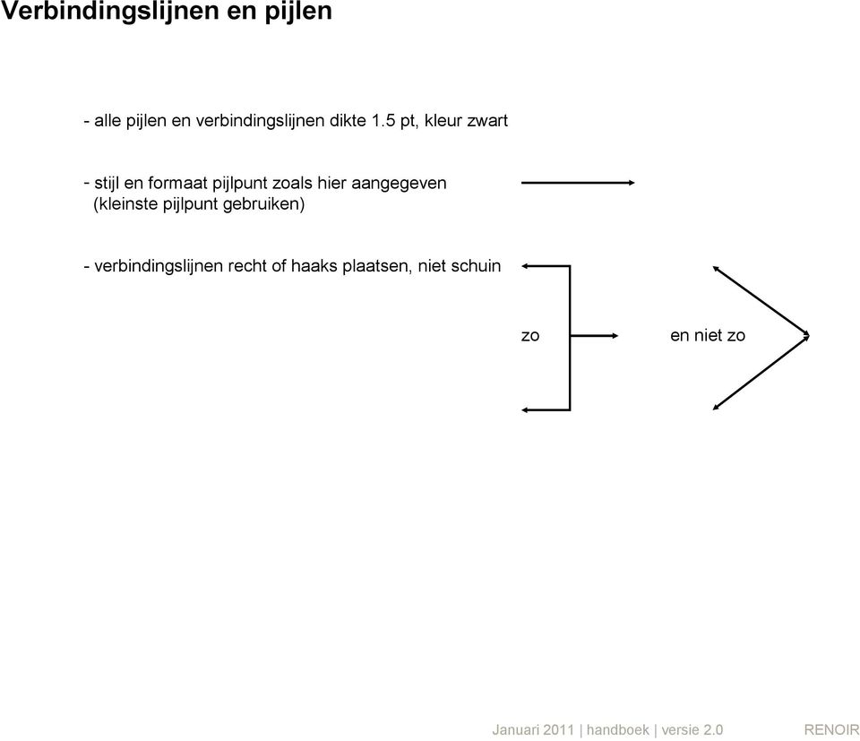 5 pt, kleur zwart - stijl en formaat pijlpunt zoals hier