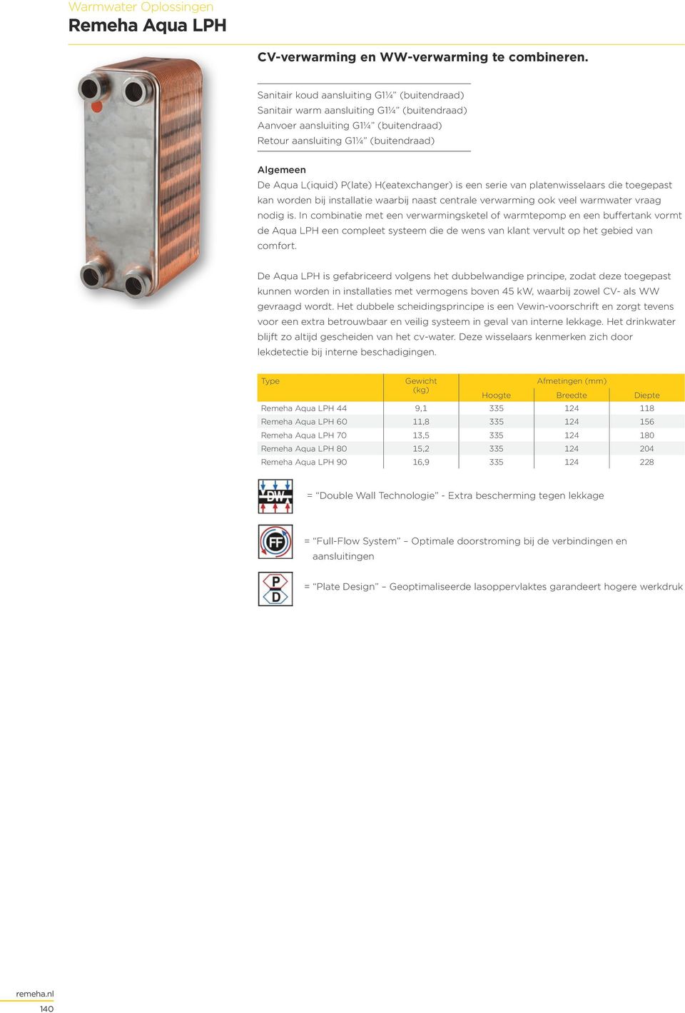 H(eatexchanger) is een serie van platenwisselaars die toegepast kan worden bij installatie waarbij naast centrale verwarming ook veel warmwater vraag nodig is.