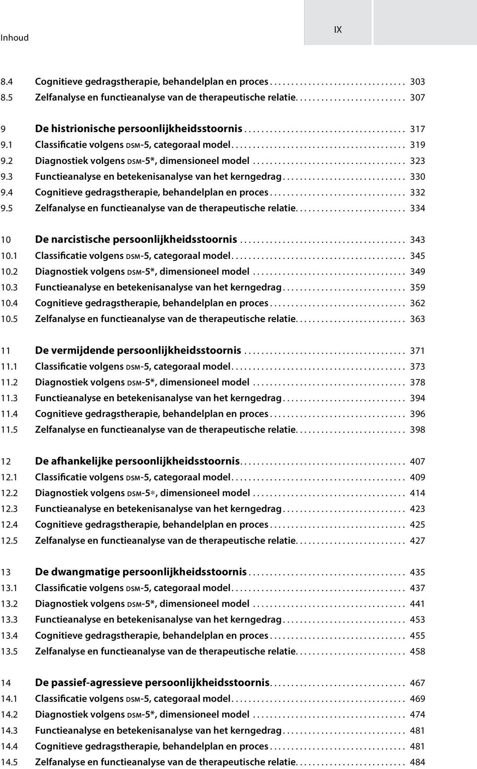 2 Diagnostiek volgens dsm-5*, dimensioneel model.................................... 323 9.3 Functieanalyse en betekenisanalyse van het kerngedrag............................. 330 9.