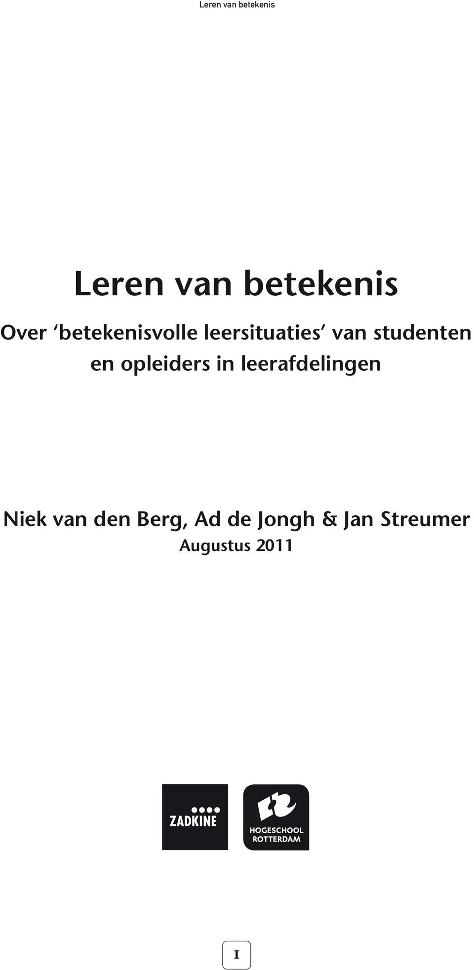 leerafdelingen Niek van den Berg,