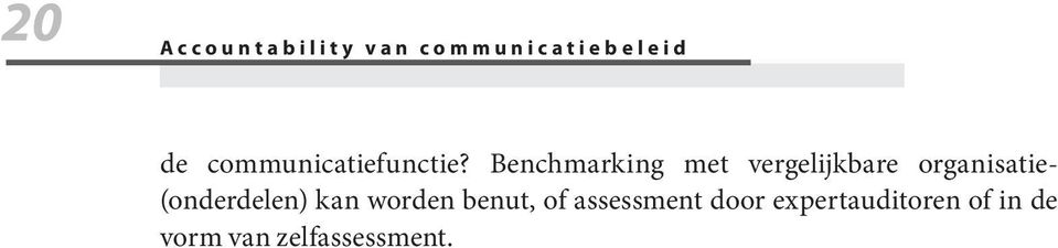 Benchmarking met vergelijkbare organisatie-