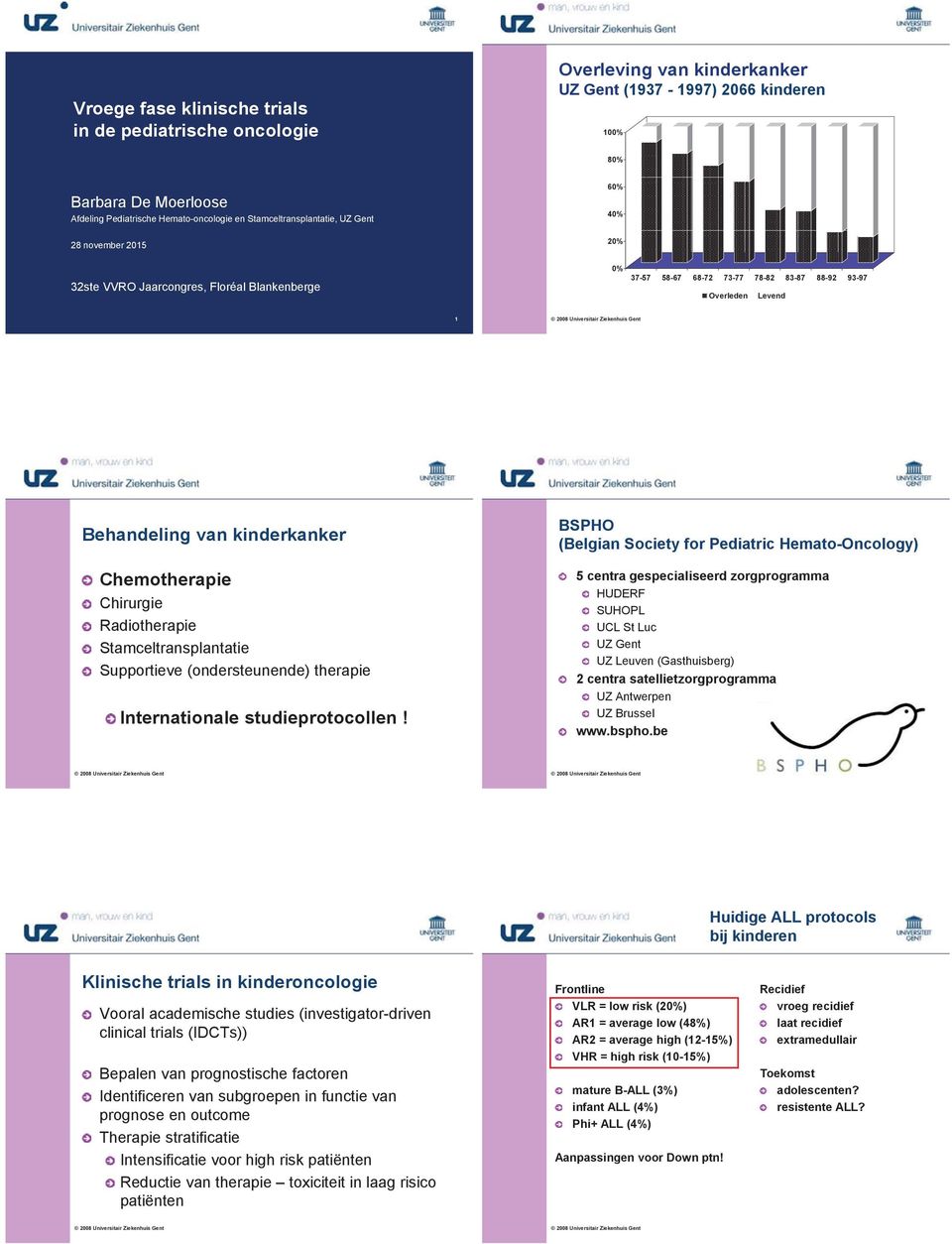 kinderkanker Chemotherapie Chirurgie adiotherapie Stamceltransplantatie Supportieve (ondersteunende) therapie Internationale studieprotocollen!