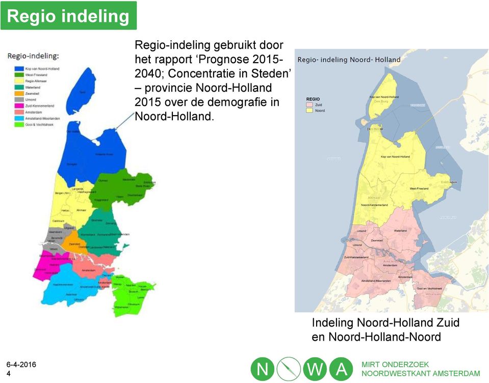 provincie Noord-Holland 2015 over de demografie in