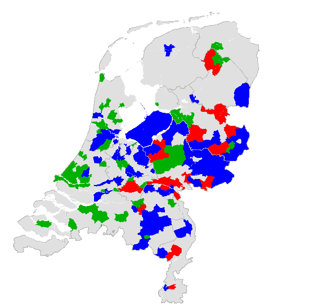 Over Reggefiber Reggefiber bouwt en exploiteert passieve glasvezelnetwerken in Nederland (FttH) FttH Projecten: Blauw: