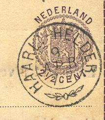 Op 18 september 1868 werden twee stempels verstrekt, waarbij in plaats van een punt achter EXP (zie aldaar) een dubbele punt is geplaatst. Bij de afdrukken is vermeld: Behoorden op Moerdijk te staan.