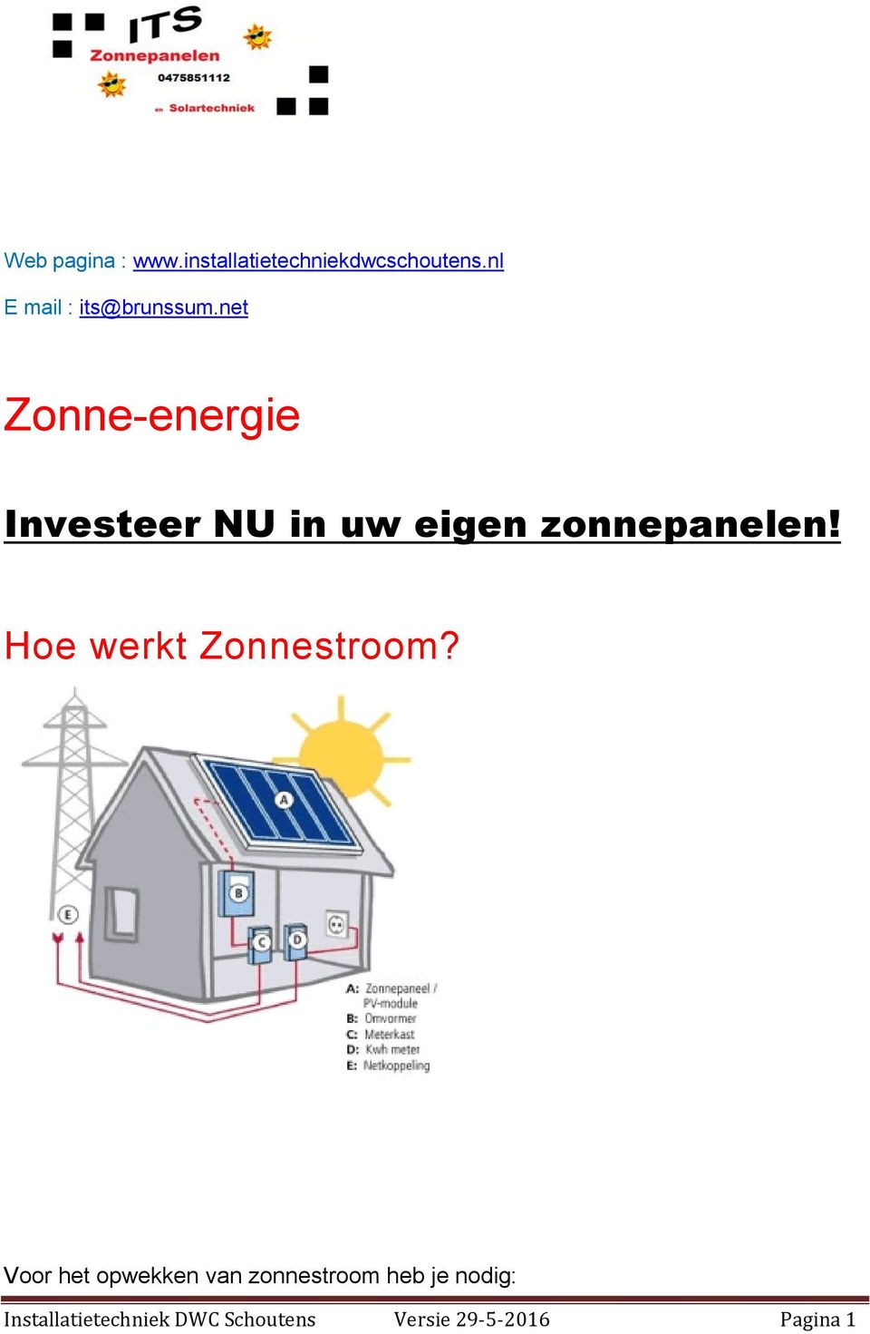 net Zonne-energie Investeer NU in uw eigen zonnepanelen!