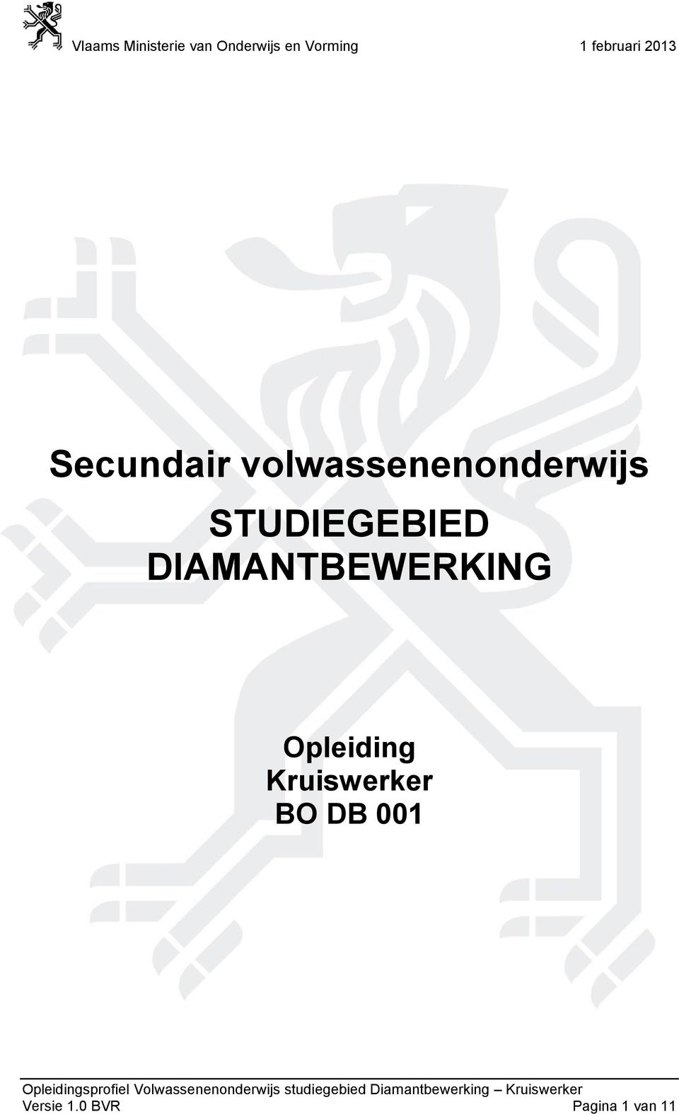 Opleiding Kruiswerker BO DB