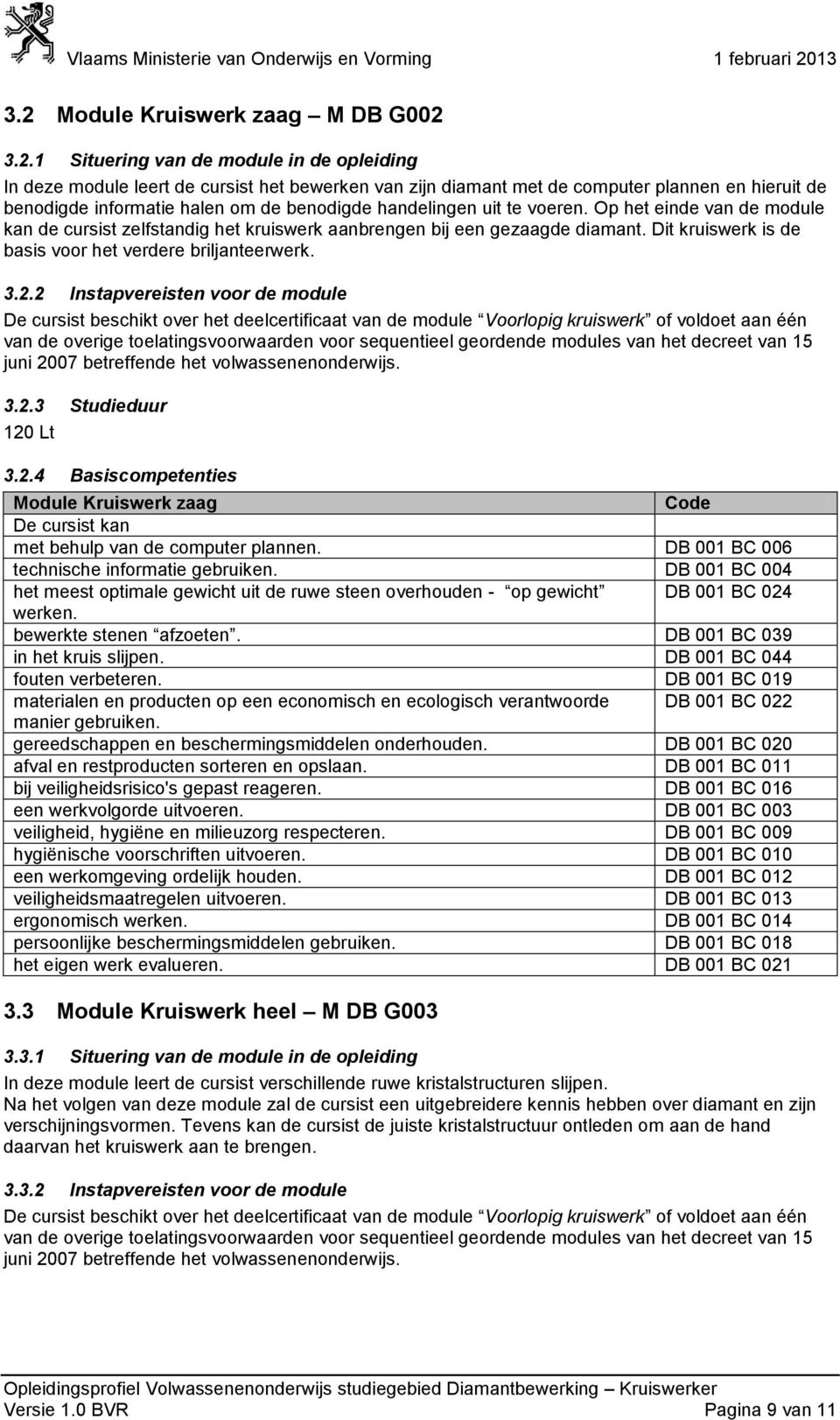 Dit kruiswerk is de basis voor het verdere briljanteerwerk. 3.2.