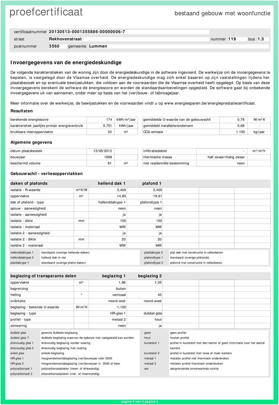 De werkwijze om de invoergegevens te bepalen, is vastgelegd door de Vlaamse overheid.