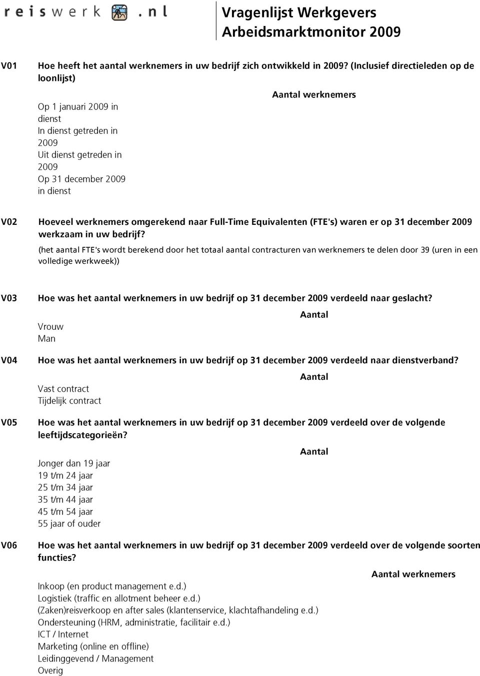 Full-Time Equivalenten (FTE's) waren er op 31 december 2009 werkzaam in uw bedrijf?