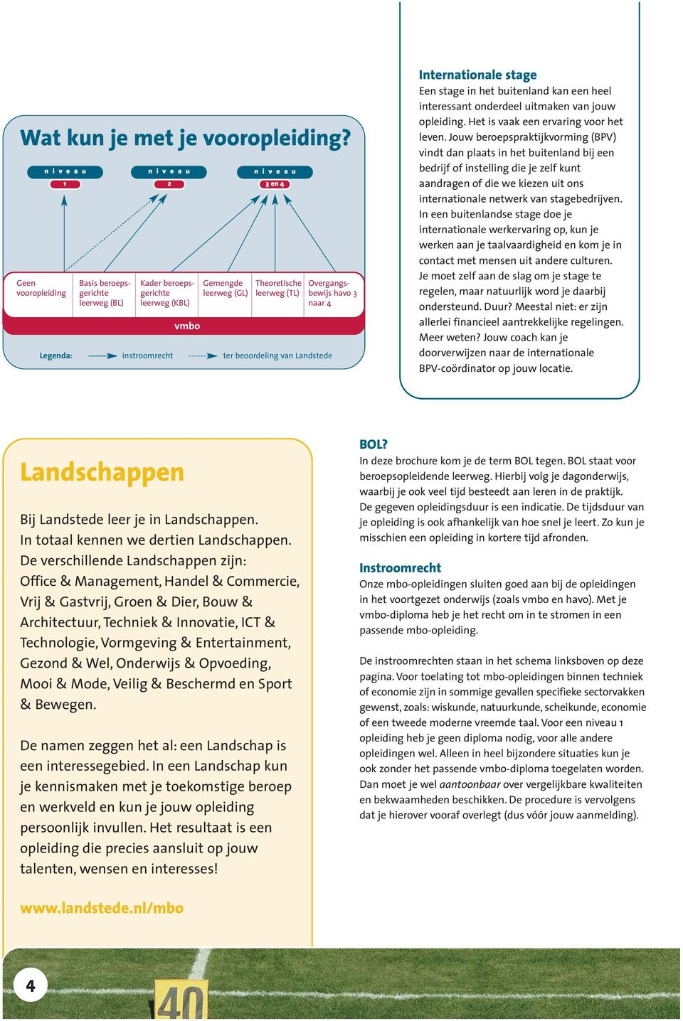 instroomrecht ter beoordeling van Landstede Overgangsbewijs havo 3 naar 4 Internationale stage Een stage in het buitenland kan een heel interessant onderdeel uitmaken van jouw opleiding.