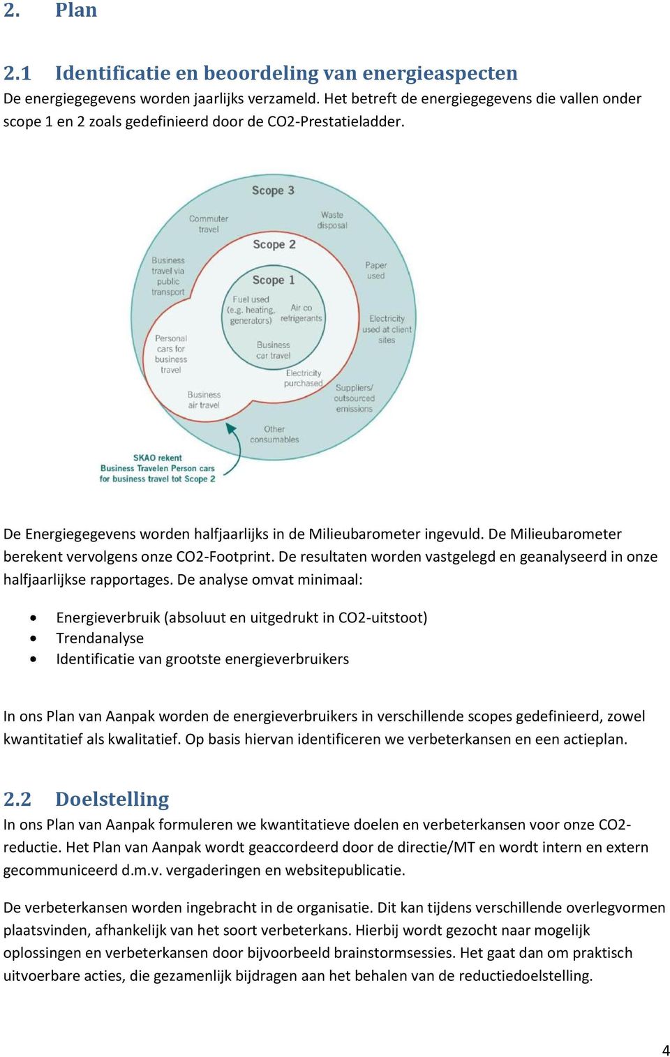 De Milieubarometer berekent vervolgens onze CO2-Footprint. De resultaten worden vastgelegd en geanalyseerd in onze halfjaarlijkse rapportages.