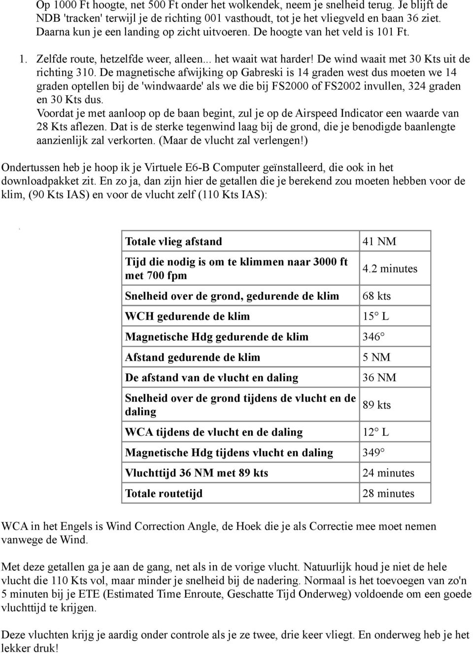 De magnetische afwijking op Gabreski is 14 graden west dus moeten we 14 graden optellen bij de 'windwaarde' als we die bij FS2000 of FS2002 invullen, 324 graden en 30 Kts dus.