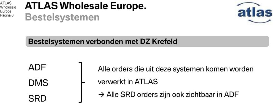 Krefeld ADF DMS SRD Alle orders die uit deze