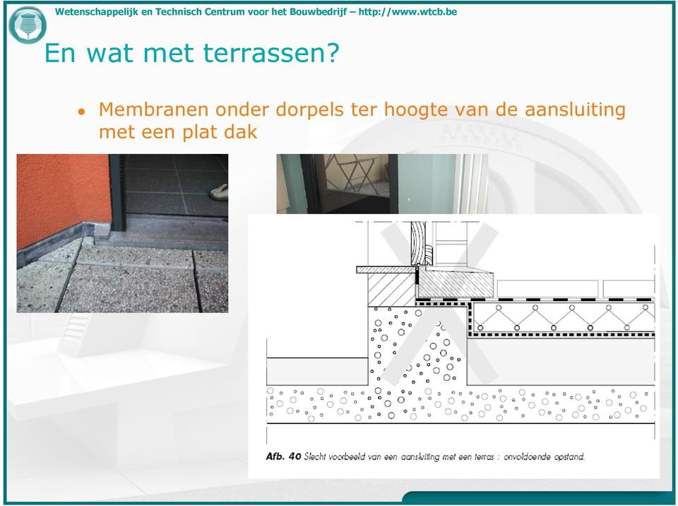 dorpels ter hoogte van