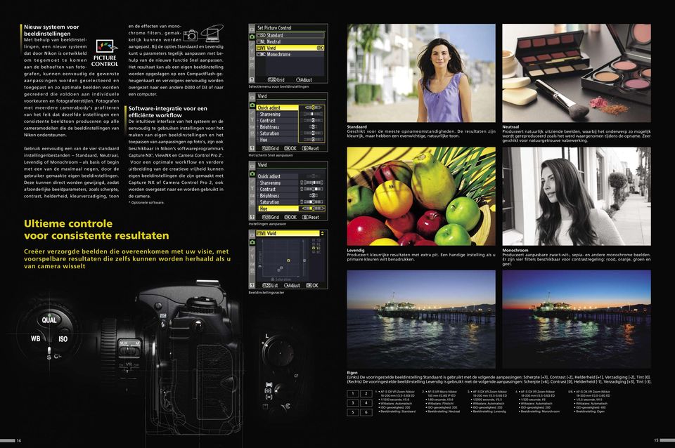 Fotografen met meerdere camerabody s profiteren van het feit dat dezelfde instellingen een consistente beeldtoon produceren op alle cameramodellen die de beeldinstellingen van Nikon ondersteunen.