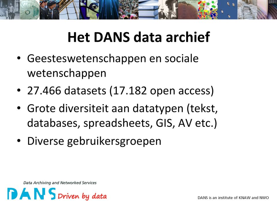 182 open access) Grote diversiteit aan datatypen