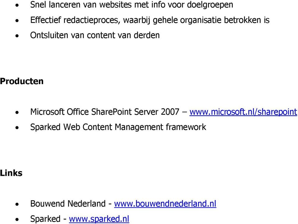 Office SharePoint Server 2007 www.microsoft.