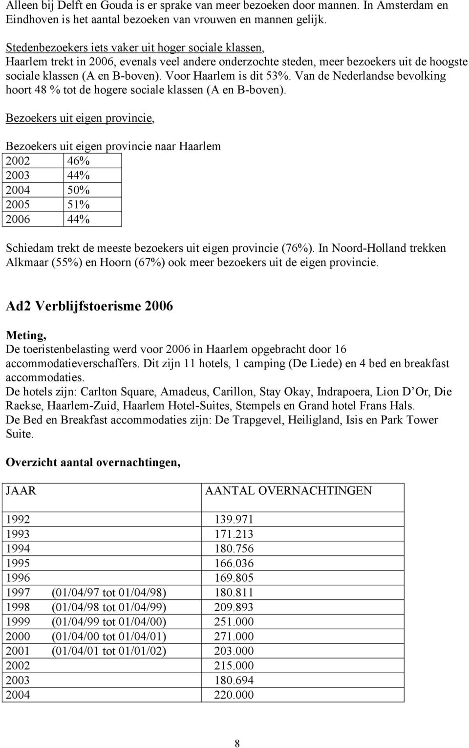 Voor Haarlem is dit 53%. Van de Nederlandse bevolking hoort 48 % tot de hogere sociale klassen (A en B-boven).