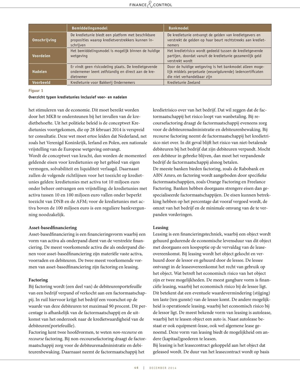 De kredietgevende ondernemer leent zelfstandig en direct aan de kredietnemer Bankmodel Voorbeeld Kredietunie voor Bakkerij Ondernemers Kredietunie Zeeland Figuur 1 Overzicht typen kredietunies