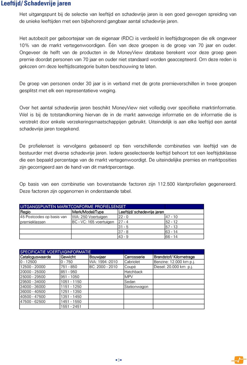 Ongeveer de helft van de producten in de MoneyView database berekent voor deze groep geen premie doordat personen van 70 jaar en ouder niet standaard worden geaccepteerd.